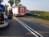 Wypadek motocykla z samochodem osobowym w Przasnyszu 28.07.2019r. 